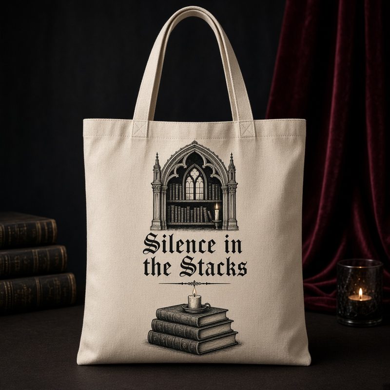 Dark Academia Library Tote