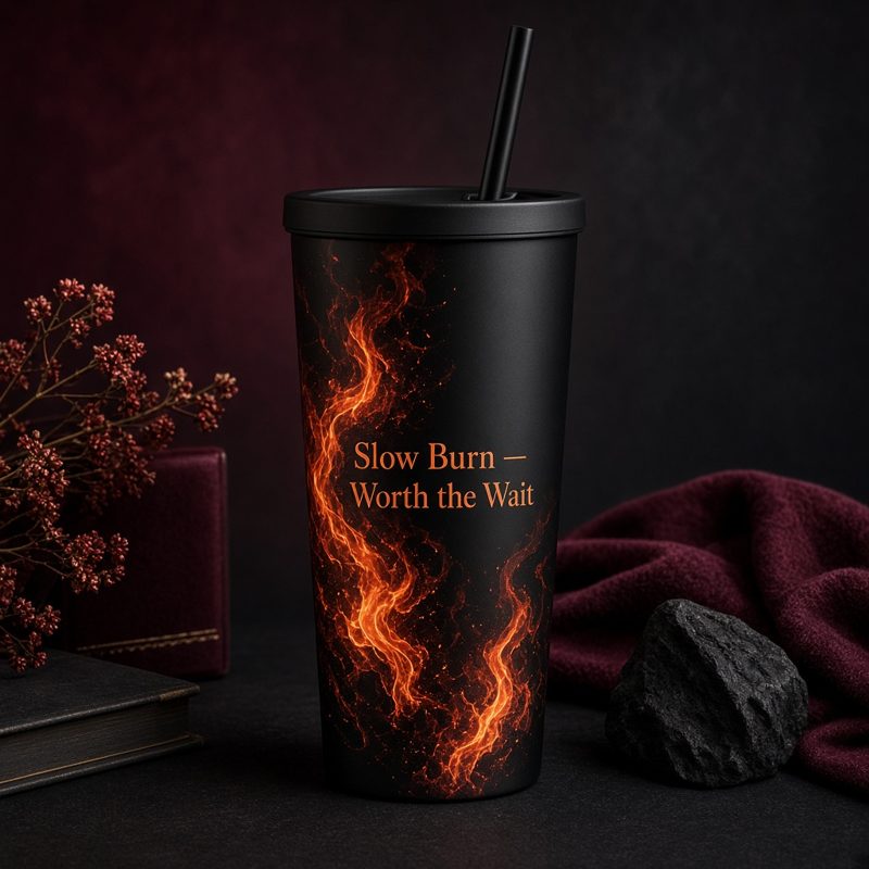 Slow Burn Tumbler 20oz mockup